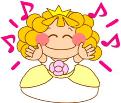 Small princess in a fairy tale country sticker #13836125
