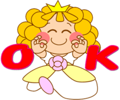 Small princess in a fairy tale country sticker #13836131