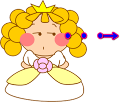 Small princess in a fairy tale country sticker #13836132