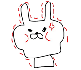Mr. handwriting rabbit sticker #13836867