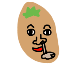 potato's family with sweet potato sticker #13837490