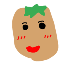 potato's family with sweet potato sticker #13837504