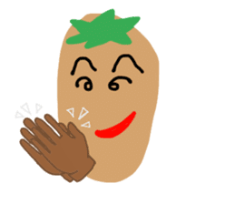 potato's family with sweet potato sticker #13837511