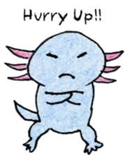 Axolotl painted by colored pencil. ver.2 sticker #13838402