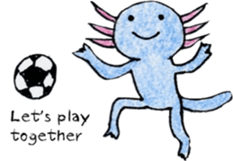 Axolotl painted by colored pencil. ver.2 sticker #13838420