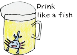 Axolotl painted by colored pencil. ver.2 sticker #13838424