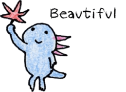 Axolotl painted by colored pencil. ver.2 sticker #13838437