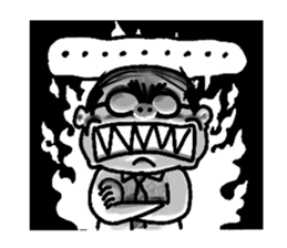 angry old man living in Hakata sticker #13839365