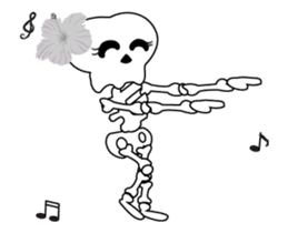 Boonme skeleton (step dance) - Animated sticker #13839854
