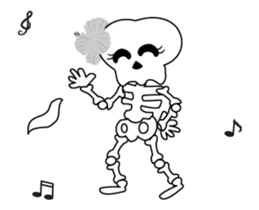 Boonme skeleton (step dance) - Animated sticker #13839855