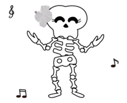 Boonme skeleton (step dance) - Animated sticker #13839856