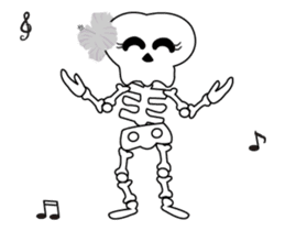 Boonme skeleton (step dance) - Animated sticker #13839856