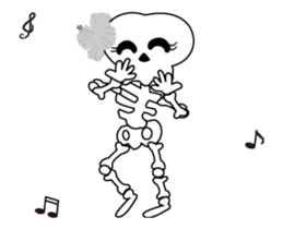 Boonme skeleton (step dance) - Animated sticker #13839857