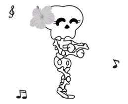 Boonme skeleton (step dance) - Animated sticker #13839858