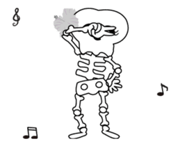 Boonme skeleton (step dance) - Animated sticker #13839859