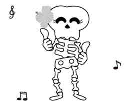 Boonme skeleton (step dance) - Animated sticker #13839860