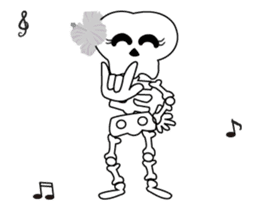 Boonme skeleton (step dance) - Animated sticker #13839861