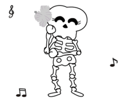 Boonme skeleton (step dance) - Animated sticker #13839862