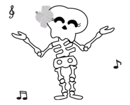 Boonme skeleton (step dance) - Animated sticker #13839863
