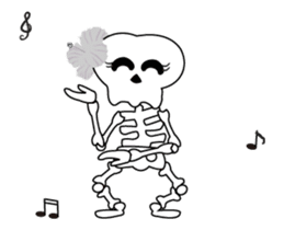 Boonme skeleton (step dance) - Animated sticker #13839864