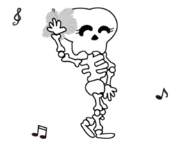 Boonme skeleton (step dance) - Animated sticker #13839865