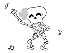 Boonme skeleton (step dance) - Animated sticker #13839866