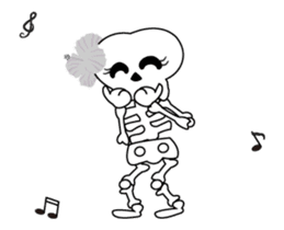 Boonme skeleton (step dance) - Animated sticker #13839867
