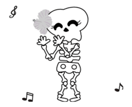 Boonme skeleton (step dance) - Animated sticker #13839868