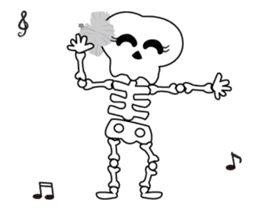 Boonme skeleton (step dance) - Animated sticker #13839870