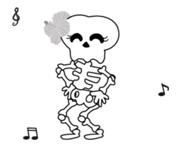 Boonme skeleton (step dance) - Animated sticker #13839871