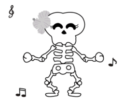 Boonme skeleton (step dance) - Animated sticker #13839873