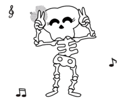 Boonme skeleton (step dance) - Animated sticker #13839874