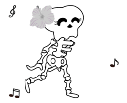 Boonme skeleton (step dance) - Animated sticker #13839875