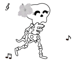 Boonme skeleton (step dance) - Animated sticker #13839875