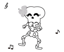 Boonme skeleton (step dance) - Animated sticker #13839876