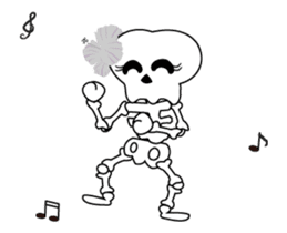Boonme skeleton (step dance) - Animated sticker #13839877