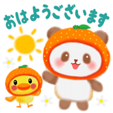 orange panda sticker #13839942