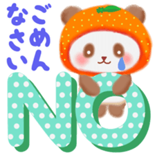orange panda sticker #13839948