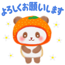 orange panda sticker #13839951