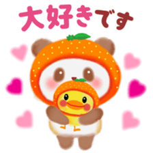 orange panda sticker #13839953