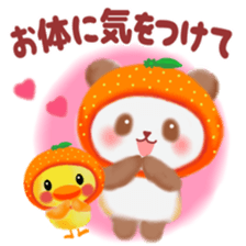 orange panda sticker #13839960