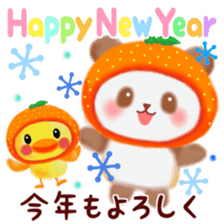 orange panda sticker #13839974