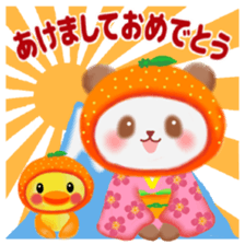 orange panda sticker #13839975