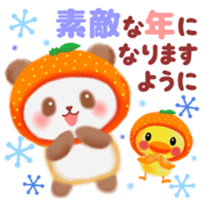 orange panda sticker #13839976