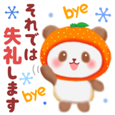 orange panda sticker #13839981