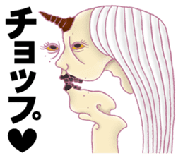 Sketches of Girls are Singing on Slopes sticker #13839988