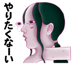 Sketches of Girls are Singing on Slopes sticker #13840002