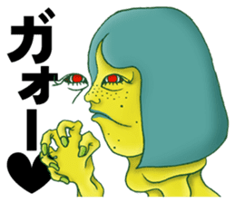 Sketches of Girls are Singing on Slopes sticker #13840008