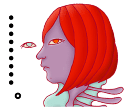 Sketches of Girls are Singing on Slopes sticker #13840012