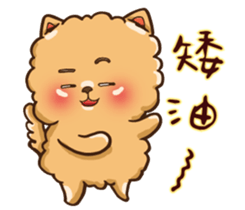 Little crazy Pomeranian ballbe sticker #13840817